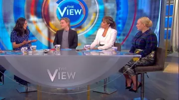 Alice + olivia Ella Embellished Sequin Midi Skirt usada por Meghan McCain en The View diciembre 3, 2019