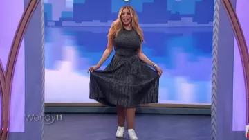 A. l.c. Nevada Lurex Tricot Jupe mi-longue porté par Wendy Williams sur Le Wendy Williams Show le 3 décembre 2019