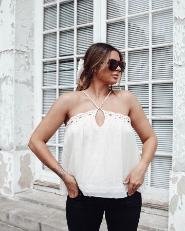 Chiffon Top de Jessica Shears en la cuenta de Instagram @jessica_rose_uk