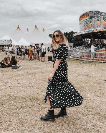 Black Polka Dress of Alix on the Instagram account @icovetthee