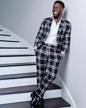 Los pantalones de traje de tartán de Kevin Hart en la cuenta de Instagram de @kevinhart4real