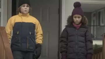 Down jacket black Child #1 (Alexis Llewellyn) in the continuation of Christmas