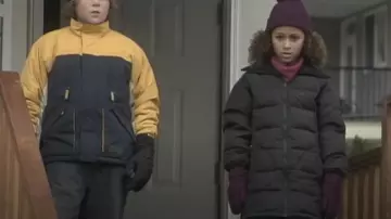 Gloves purple Child #1 (Alexis Llewellyn) in the continuation of Christmas