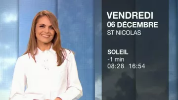 La chemise blanche à perles de Cali Morales dans Météo de M6