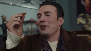 Printed Scarf worn by Ransom Drysdale (Chris Evans) as seen in Knives Out