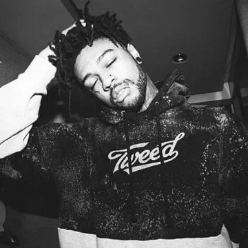 Tweed Black Hoodie worn by scarlxrd on Instagram