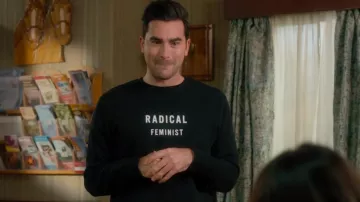 ACNE STUDIOS Black Casey Sudadera Feminista Radical de David Rose (Daniel Levy) en Schitt's Creek (S03E04)