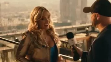 Gold Leather Jack­et worn by Ashley Rose Pruitt (Natalie Alyn Lind) in Tell Me a Story Season02 Episode01