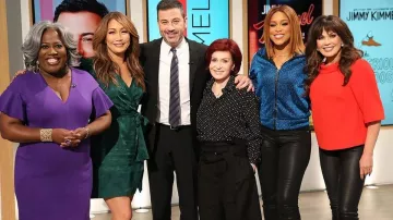 No ka oi At­ti­tude Side Stripe Zip-Up Jack­et worn by Eve on The Talk December 5, 2019