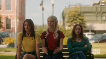 Rag & Bone Red Camo Tshirt worn by Lizzie Saltzman (Jenny Boyd) in Legacies Season02 Episode07