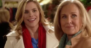 The blue sweater Cynthia Faber (Susie Abromeit) in A Christmas (almost) perfect