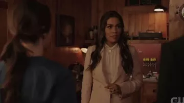 Pink Beau­fort Jack­et worn by Cristal Carrington (Daniella Alonso) in Dynasty Season03 Episode08