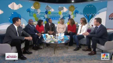 Gap Beige Maternity Sweaters worn by Dylan Dreyer on Today December 6, 2019