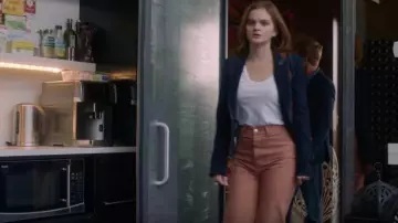 Free People On My Mind Wide Leg Pant in orange worn by Bridget Donovan (Kerris Dorsey) in Ray Donovan Season 07 Episode 04
