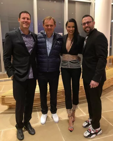 Gianvito Rossi Cam­nero 105 Crys­tal Em­bell­ished Suede San­dals worn by Adriana Lima Fn Achievement Awards December 3, 0219