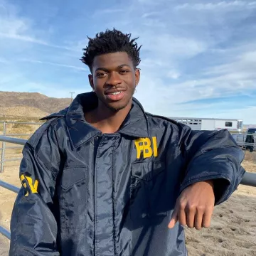 FBI Jacket worn by Lil Nas X on the Instagram account @lilnasx