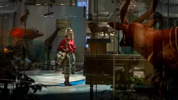 Orange à Manches Courtes Blouse ample porté par Barbara Minerva / Guépard (Kristen Wiig) dans Wonder Woman 1984