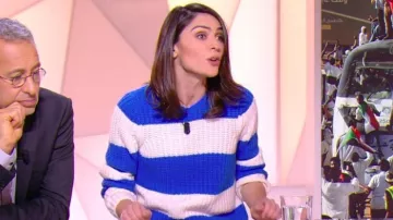 Le pull col Rond Maille Perlée Rayé Bicolore 100% Cachemire de Sonia Chironi dans 28 minutes