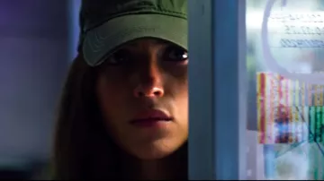 Olive Green Baseball Cap worn by (Adria Arjona) in 6 Underground