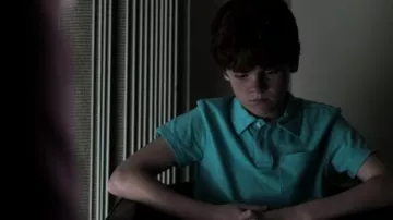 J.Crew Short Sleeve Green/Blue Po­lo worn by Desmond Swann (Kyle Sue-Murray) in V Wars Season01 Episode02