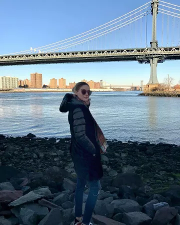 Salvatore Ferragamo Cutout Cat Eye Sun­glass­es worn by Olivia Palermo Instagram Pic December 9, 2019