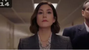 Peggy Li Black Squared Oxidized Sparkle Chain Necklace worn by Sydney Strait (Caitlin McGee) in Bluff City Law Season 1 Episode 10