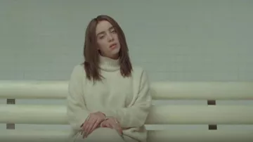 Ribbed Turtle­neck Sweater worn by Billie Eilish in Billie Eilish - xanny