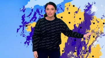 The sweater Pattern Monogrammed Metallic Virginia Hilssone in Weather of France 2