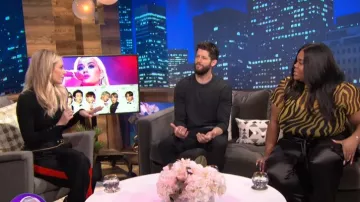 Lauren ralph lauren Puff Manches Chandail à col Roulé porté par Morgan Stewart sur E! News Du 10 Décembre 2019