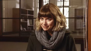 Wool Blend Over Coat worn by Riley (Imogen Poots) in Black Christmas