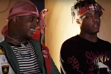 The striped t-shirt, long-sleeved, Revenge worn by Ski Mask the Slump God on his account Instagram @skimask