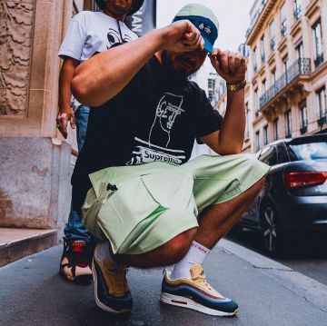 Nike 97 waterspoon worn by tontongibs on the account Instagram of @tonton_gibs 