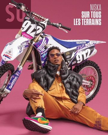 Nike LD Waffle X Cardigan of Niska on his account Instagram @niska_officiel