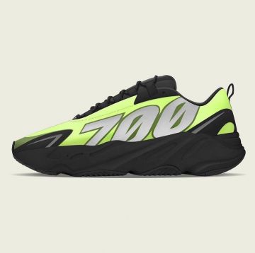 Adidas Yeezy Boost 700 MNVN Phosphor de Kanye West en la cuenta de Instagram de @lesitedelasneaker