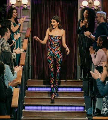 Yeezy Season 6 Pvc Sandals worn by Kendall Jenner the Late Late Show with Harry Styles December 10, 2019