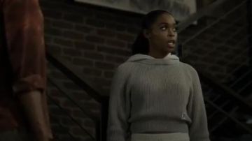 Alexanderwang.t Util­i­ty Hood­ie Sweater worn by Anissa Pierce (Nafessa Williams) in Black Lightning Season 3 Episode 9