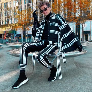 Balenciaga speed trainee porté par lythan cottaz  sur le compte Instagram de @lythancottaz 