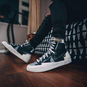 Nike Blazer Mid cardigan Black Grey on the account Instagram of @thesolehousefr