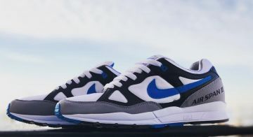 The pair of sneakers Nike Air Span 2 Laser Blue account on the Instagram of @yanncj23