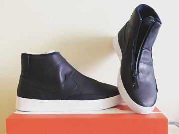 The pair of Nike Lab Blazer Advncd Obsidian/Obsidian-White account on the Instagram of @yanncj23