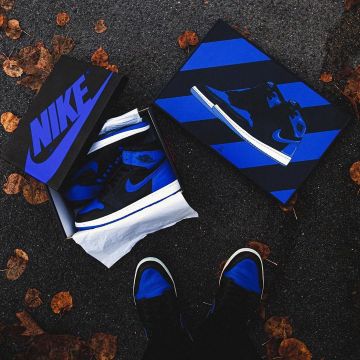 Jordan 1 azul real usado por anthonysuz en la cuenta de Instagram de @anthonysuz 