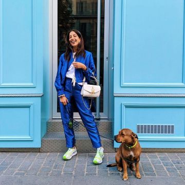 The pair of Nike Zoom Terra Kiger 5 Off-White to White account on the Instagram of @selmakacisebbagh