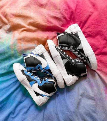 Sneakers Nike Blazer Mid cardigan Black Grey on the account Instagram of @selmakacisebbagh