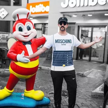 Le t-shirt moschino gym porté par Valentino Khan sur le compte Instagram de @valentinokhan