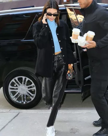Carolina Lemke Rec­tan­gle Sun­glass­es worn by Kendall Jenner out in NYC December 12, 2019
