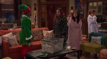 Tipsy Elves Christ­mas Lights Jump­suit worn by Raven Baxter (Raven-Symoné) in Raven's Home Season 3 Episode 16