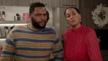 Zimmermann quatre-vingt-Six Polka Dot Robe portée par arc-en-ciel Johnson (Tracee Ellis Ross), en black-ish Saison 6 Épisode 10