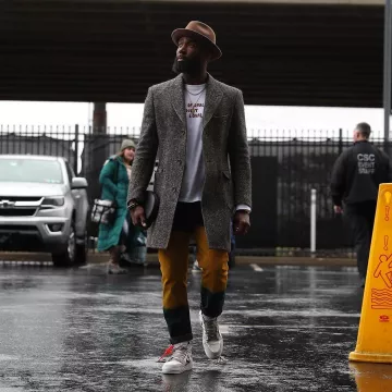 La paire de sneakers Off-White Off Court 3.0 High White de Malcolm Jenkins sur son compte Instagram @malcolmjenkins27