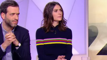 Le pull col Montant à Côtes avec Rayures Multicolores de Sonia Chironi dans 28 minutes le 12.12.2019