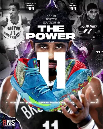 Les sneakers Nike Kyrie 6 Pre Heat “NYC” de Kyrie Irving sur son compte Instagram @kyrieirving